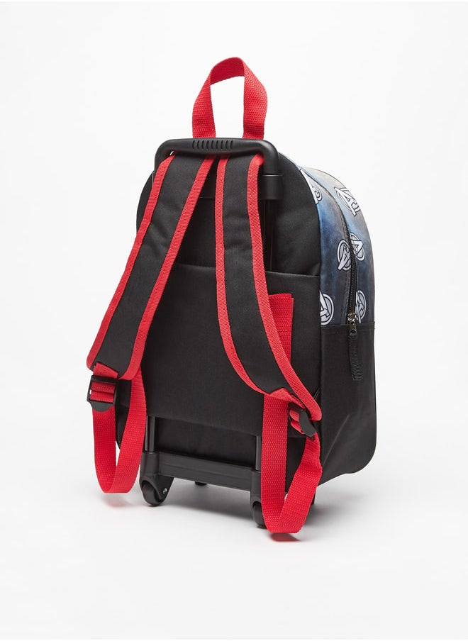 MARVEL Avengers Print Trolley Backpack with Retractable Handle - 34x25x12 cm  - Image 2