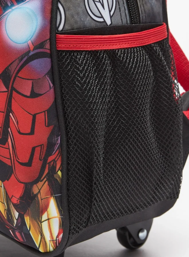 MARVEL Avengers Print Trolley Backpack with Retractable Handle - 34x25x12 cm