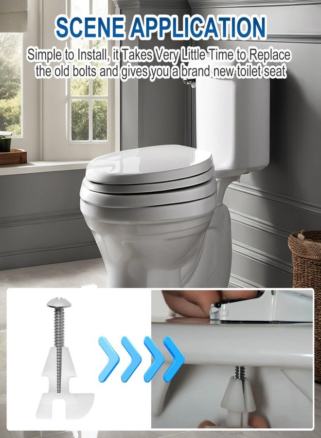LEDBarz Toilet Seat Screws & Bolts for Kohler 1133024 Hardware Pack, Compatible with Kohler Toilet Seats Parts Secure Fit Toilet Seat Hardware Kit, Non-Slip Rust-Resistant - 4 Pack - Image 2