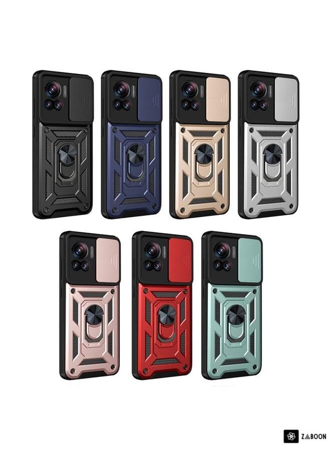 Zaboon Protective Case Cover For Motorola Edge 30 Ultra Sliding Camera Cover Design TPU+PC  - Image 2