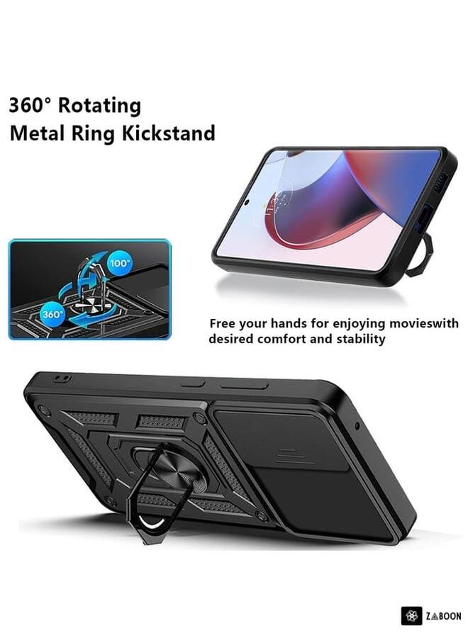 Zaboon Protective Case Cover For Motorola Edge 30 Ultra Sliding Camera Cover Design TPU+PC  - Image 5