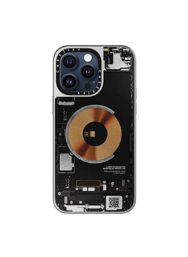 Casetify - MagSafe Mirror Case, Compatible w/ iPhone 15 Pro Max - 5Ft. Drop Protection, Shock Absorbing, Slim & LightWeight, Eco-Friendly, Wireless & MagSafe Charging Compatible - Teardown Print - Image 1