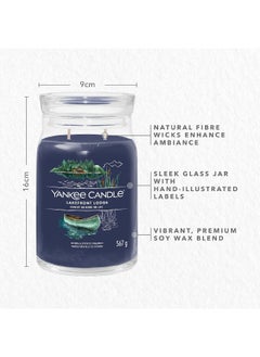 YANKEE CANDLE Yankee Candle Signature Scented Candle | Lakefront Lodge Large Jar Candle with Double Wicks | Soy Wax Blend Long Burning Candle | Perfect Gifts for Women  - Image 4