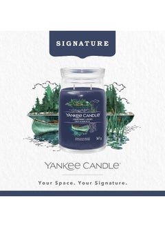 YANKEE CANDLE Yankee Candle Signature Scented Candle | Lakefront Lodge Large Jar Candle with Double Wicks | Soy Wax Blend Long Burning Candle | Perfect Gifts for Women  - Image 2