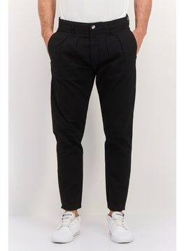Sorbino Men Solid Stretchable Straight Leg Pants, Black  - Image 1