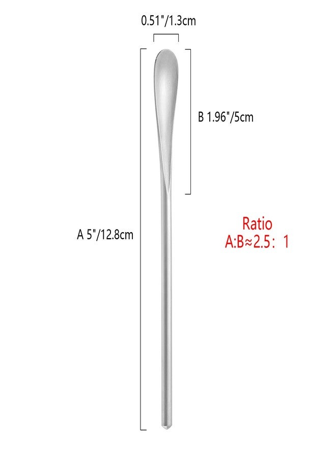 luvtree 8-Pack 5.0" / 12.8cm Stainless Steel Stirring & Mixing Spoon - Reusable Bar Tool for Coffee, Tea, Iced Drinks & Cocktails - Image 5