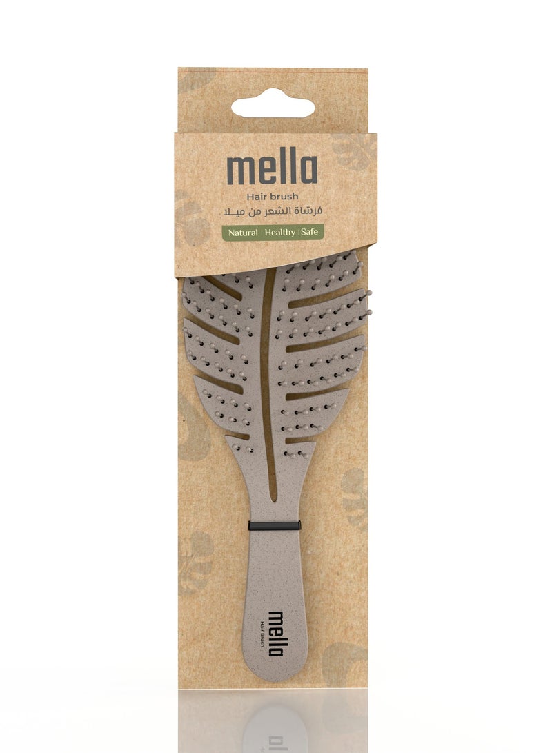 ميلا فرشاة الشعر شكل ورقة الشجر لإزالة التشابك - بيج - Image 5