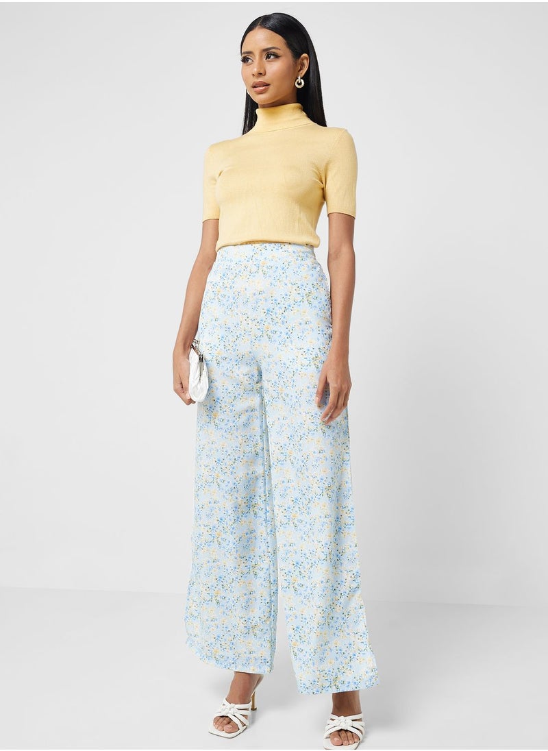 ELLA - Printed Flared Pants - Image 1