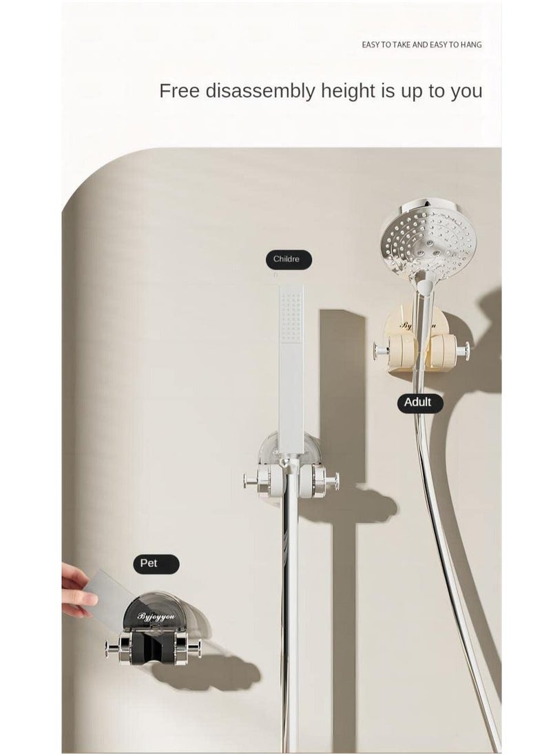 Generic Vacuum Suction Cup Shower Holder, Vacuum Suction Showerhead Holder Adjustable Bidet Spray Holder, Reusable, Removable Shower Holder (Transparent Colours)  - Image 3
