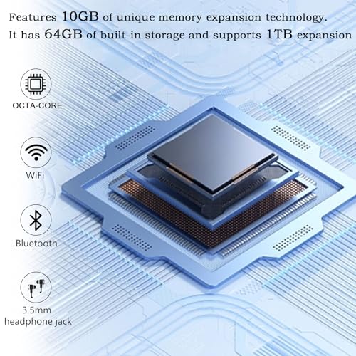 YQSAVIOR Tablet,10.1" Android Tablet with MTK Octa-core Processor 10GB （4GB+6GB Expand） RAM 64GB ROM+1TB Expandable Computer Tablets PC, IPS 1280 * 800 Screen, 2+8MP Dual Camera, WiFi, BT, Pink - Image 4