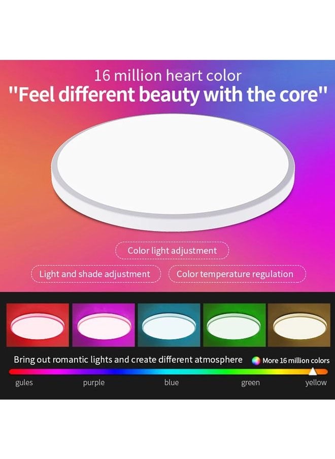 Arabest - Smart Ceiling Light, 12Inch Flush Mount RGB LED Ceiling Lights, Remote Color Changing Ceiling Lamp,2700K-6500K Dimmable - Image 1