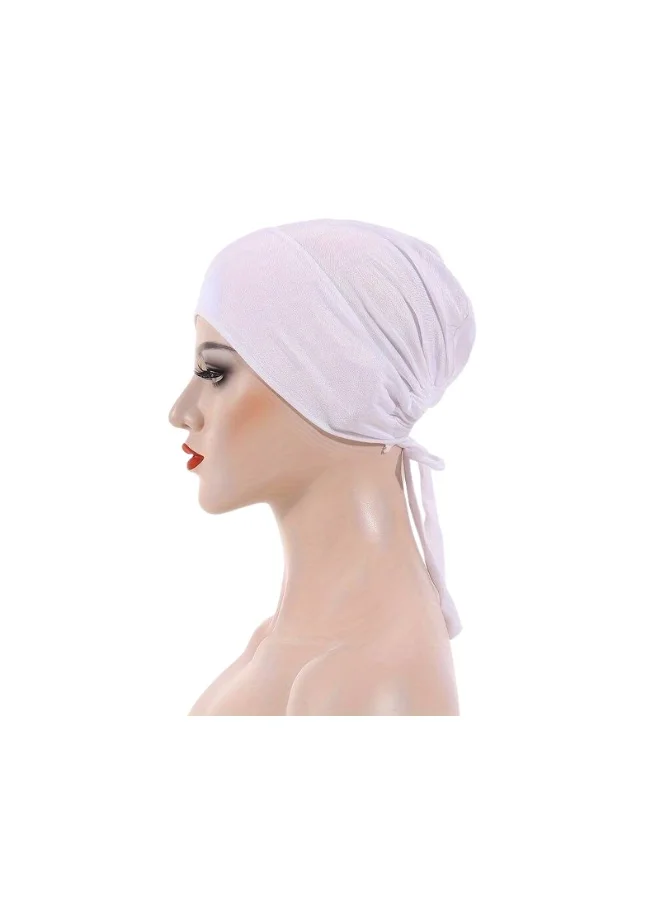 Hair Essentials Satin Lined Inner Cap - White