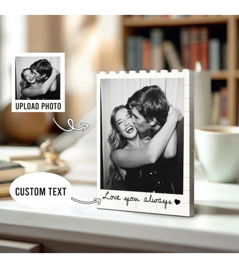 Customized Photo Ornament 6.5x9cm Personalized Gift With Text Couples Anniversary Valentine - Image 2