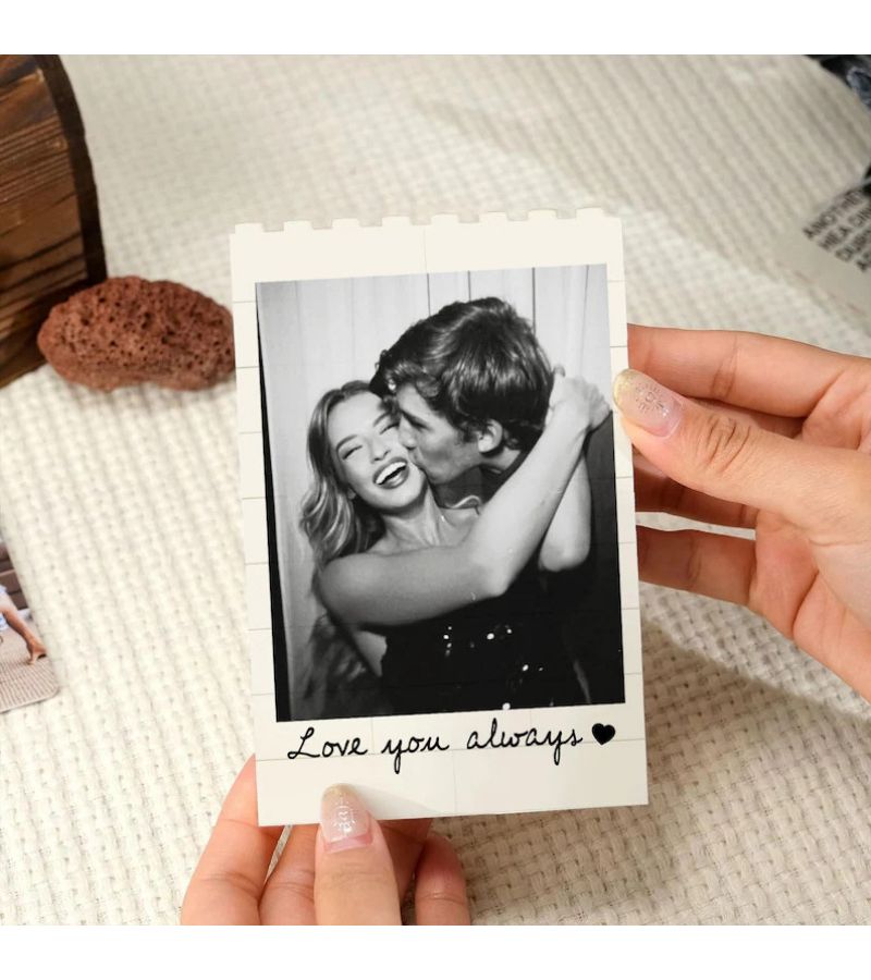 Customized Photo Ornament 6.5x9cm Personalized Gift With Text Couples Anniversary Valentine - Image 1