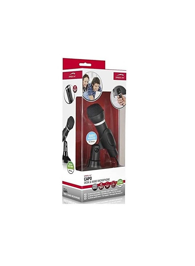 سبيدلينك سبيد لينك SL-8703-BK كابو مكتب وميكروفون يدوي أسود - Image 2