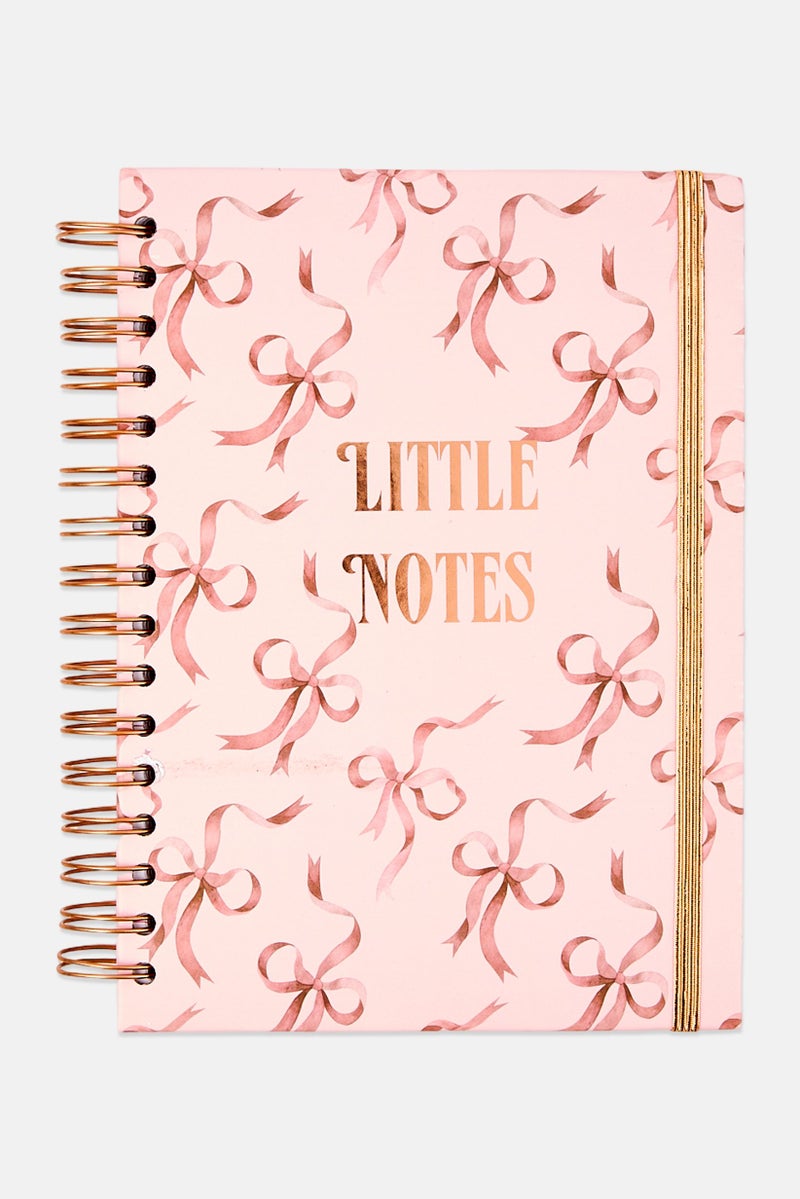 VOTUM Allover Pattern Spiral Notebook, Pink - Image 1