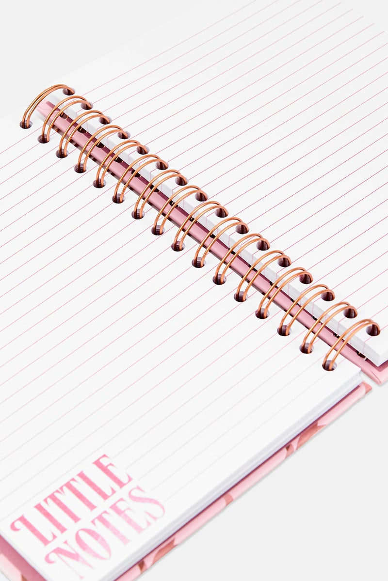 VOTUM Allover Pattern Spiral Notebook, Pink - Image 3