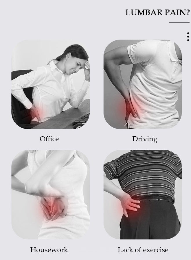 DUNISO Adjustable Lumbar Support Pillow Improve Lower Back PainRelief and Sitting Posture Adjustable Slider Ergonomic Memory Foam Back Cushion for Long Sitting for Office Chair Car Plane - Image 4