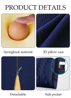 DUNISO Adjustable Lumbar Support Pillow Improve Lower Back PainRelief and Sitting Posture Adjustable Slider Ergonomic Memory Foam Back Cushion for Long Sitting for Office Chair Car Plane  - Image 5
