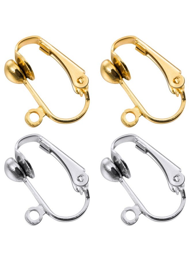 Bememo - 36 Pack Clip-On Earring Converter With Easy Open Loop For Diy Earring And Turn Any Studs Or Pierced Into Clip On (Gold And Silver) - Image 1