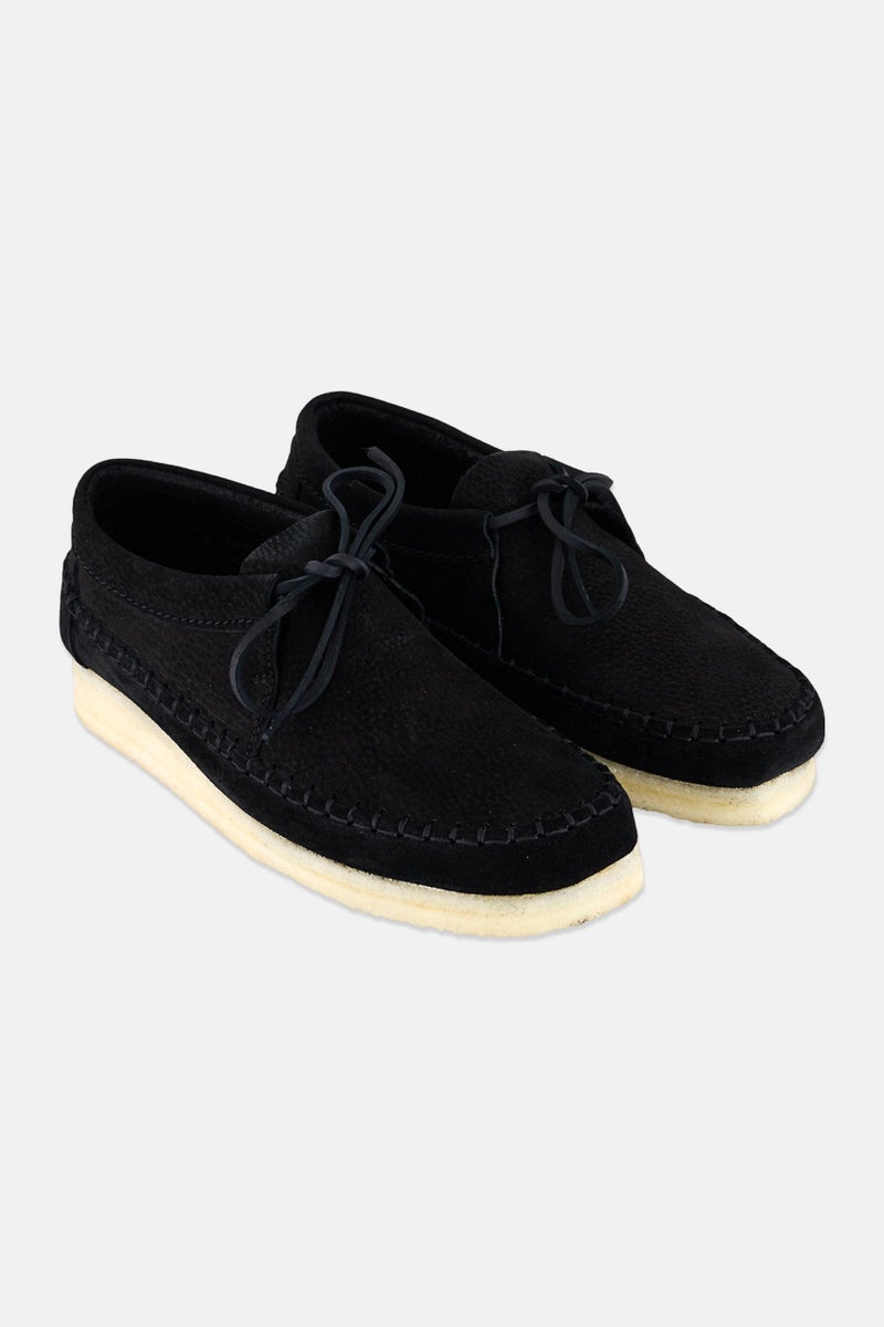 clarks أحذية كاجوال نسائية برباط منسوج قياسي، سوداء - Image 1