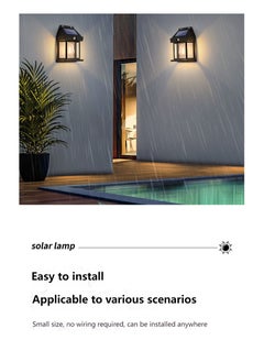 ARNOTEC مصباح حائط يعمل بالطاقة الشمسية بتصميم كلاسيكي ومصباح سياج ومستشعر حركة ومصباح فناء بخيوط التنغستن  - Image 4