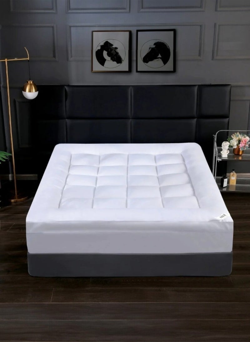 NADAV Dream Mattress Topper – Hotel Style – 140 × 200 cm – 10 cm Thickness – White - Image 1