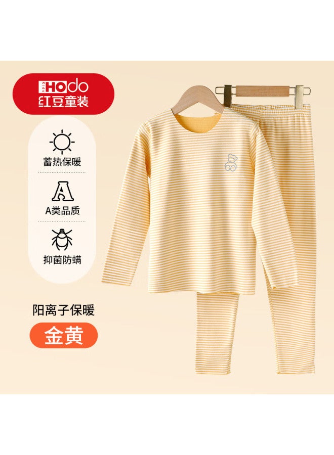 Hodo Children's Thermal Underwear Set Boys Girls Baby Velvet Thin Seamless Autumn Winter Underwear Set