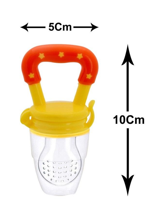 The Little Lookers Fruit Food Feeder Pacifier Nibbler With Silicon Mesh In Box Packing (Pack Of 2) Green & Yellow  - Image 4