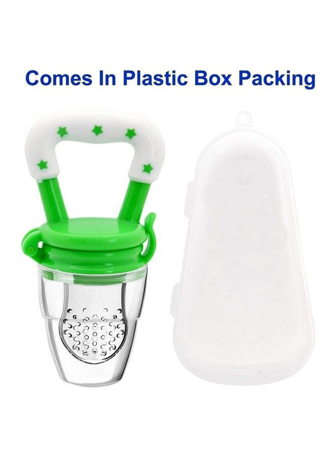The Little Lookers Fruit Food Feeder Pacifier Nibbler With Silicon Mesh In Box Packing (Pack Of 2) Green & Yellow  - Image 5