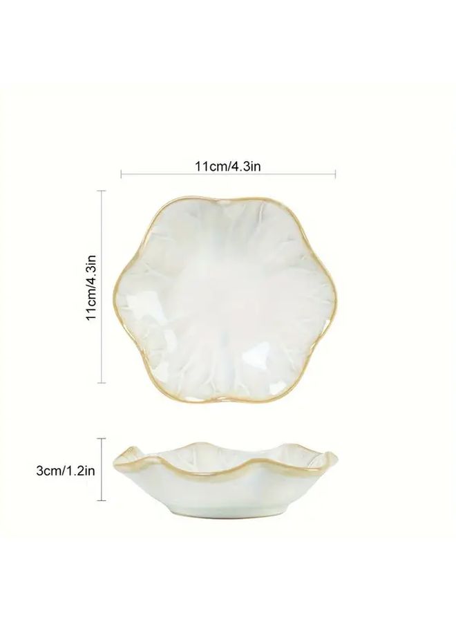 1pc Elegant Oval Ceramic Jewelry Tray White Glazed Ring Earring Dish Bathroom Vanity Organizer Bedside Table Decor Gift Box Small Keepsake Holder - Image 2