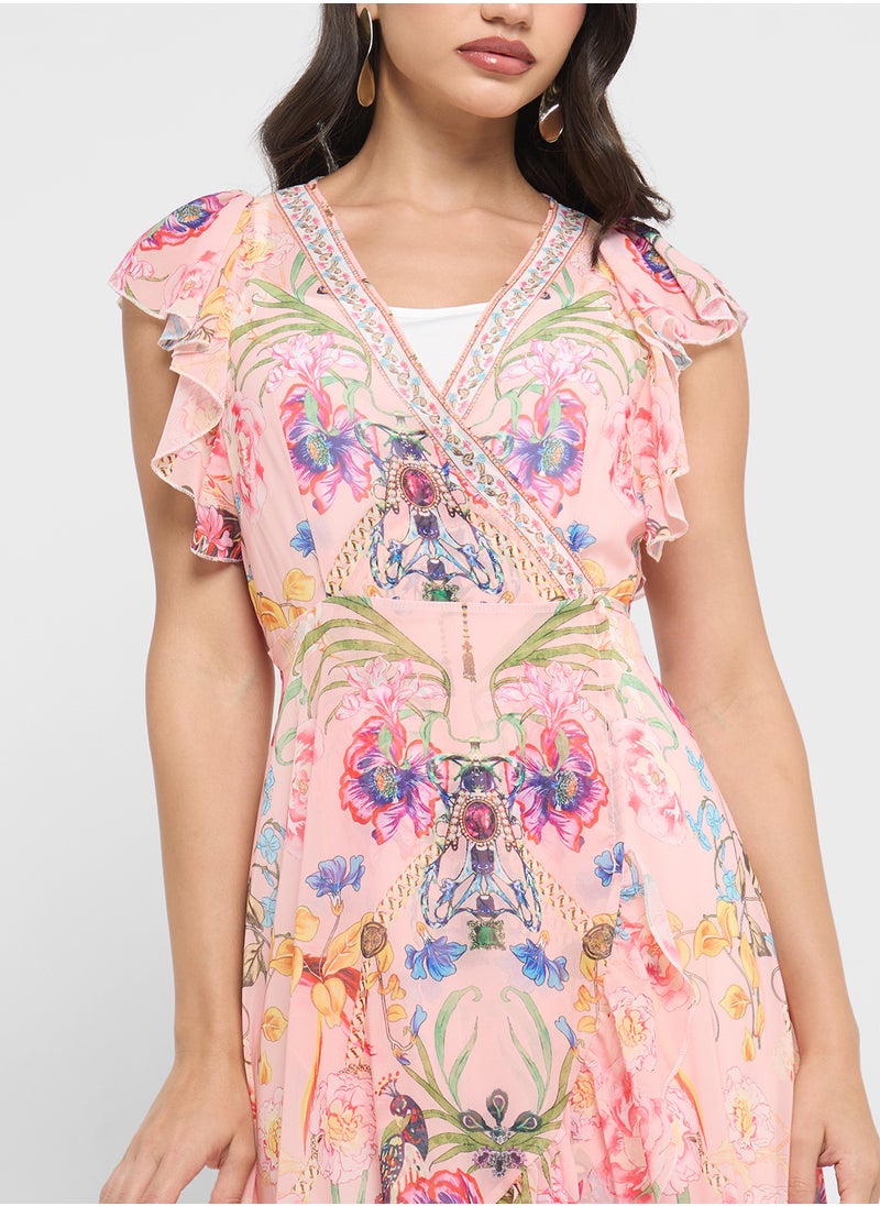ELLA Floral Print Dress  - Image 3