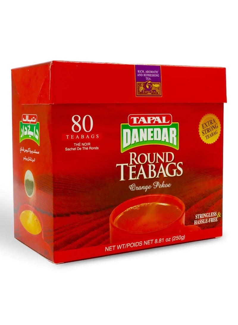 Danedar 80 Round Tea Bags, 250g