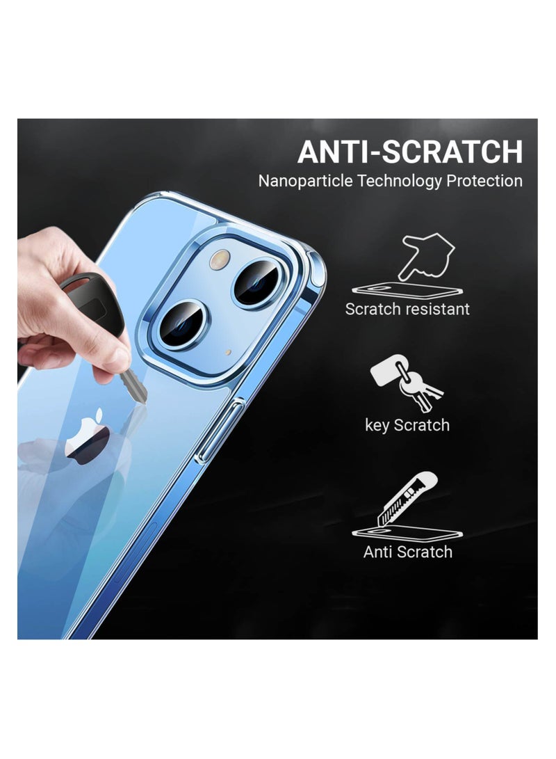 برايميت جراب حماية ايفون 13 ميني شفاف كريستالي 5.4 انش ذو حواف منحنيه مقاومه للصدمات و ضد الخدش ومضاد للاصفرار كفر حافظة شفاف ناصع كرستال. - Image 3