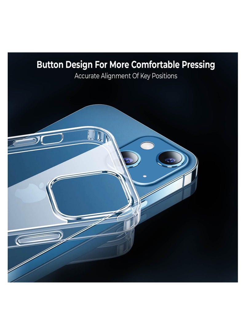 برايميت جراب حماية ايفون 13 ميني شفاف كريستالي 5.4 انش ذو حواف منحنيه مقاومه للصدمات و ضد الخدش ومضاد للاصفرار كفر حافظة شفاف ناصع كرستال. - Image 5