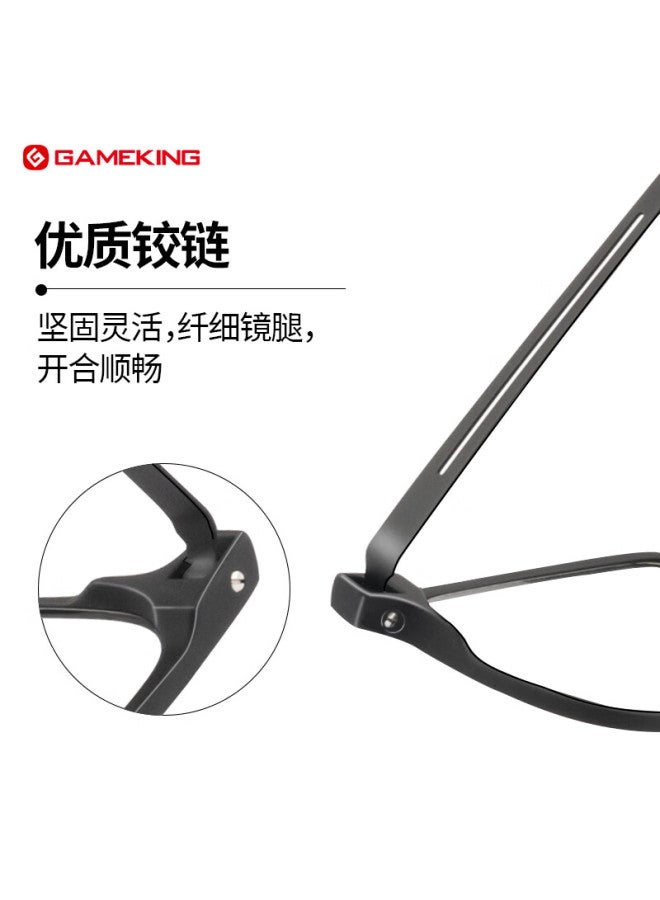 Gameking Blue Light Blocking Gl Uni Anti-radiation Eyewear Non-prescription Square Frame Clear Lens 3388 Black Blue Light Blocking Grey - Image 5