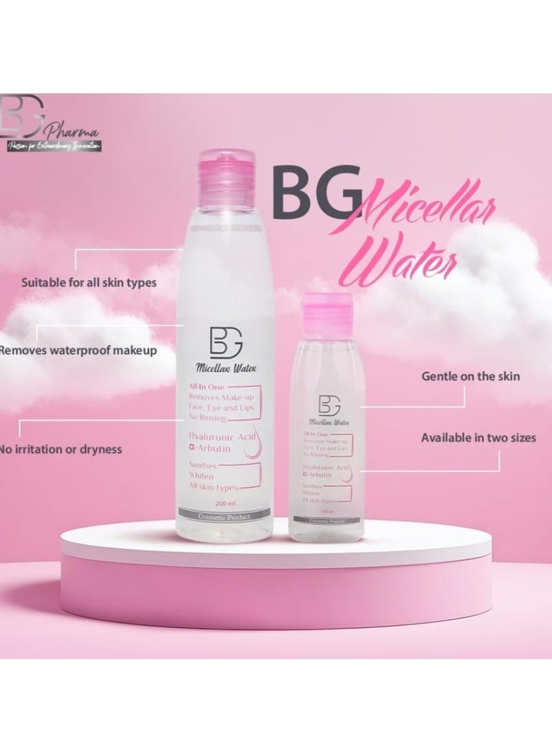 BG Micellar Water – Gentle Makeup Remover & Facial Cleanser – Hydrating Formula for Face, Eyes & Lips – Suitable for Sensitive Skin – Daily Skincare – 100ml - Image 2