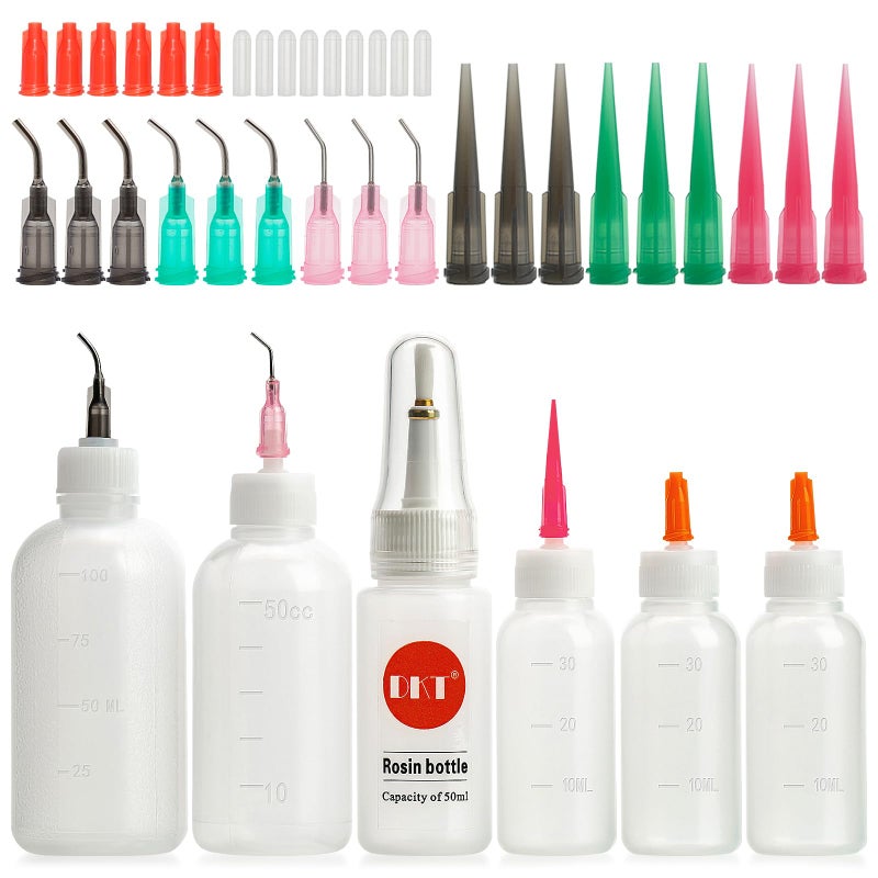 FJNATINH FJNATINH Precision Tip Applicator Bottle Mini Glue Squeeze Bottle with Brush Tip for Oil Wood Glue Craft Glue Paint Crafting Fine Dispenser
