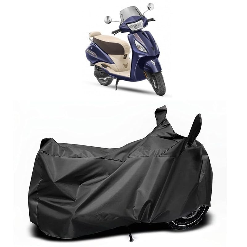 MADAFIYA Waterproof Two Wheeler Cover for TVS Jupiter Grande Bike All Season Protection Bike Cover for Rain & Sun (Black) - Image 1