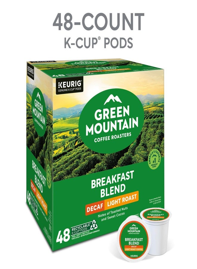 Green Mountain Coffee Roasters قهوة جرين ماونتن كوفي روسترز منزوعة الكافيين، مزيج الإفطار، عبوة حصص K-Cup لماكينات تحضير القهوة Keurig K-Cup (عبوة من 48) - Image 3