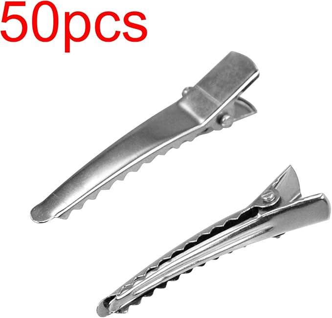 TRIXES Alligator Hair Clips X 50 Crocodile grips 45mm Ideal for Crafts and Other Hair Accessories