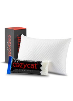 Premium Pillow with Adjustable Loft | Bamboo Rayon External Cover (washable) | Proprietary Shredded Memory Foam Fill  | For Side, Back & Stomach Sleepers |