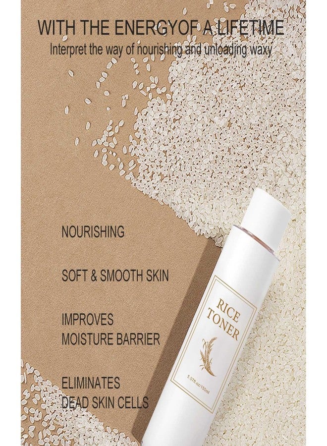CLY AMS Rice Toner for Face, Rice Hydrating Face Toner for Women & Men, Lightweight Facial Moisturizer Targets Dryness, Dullness, Strengthens Skin Barrier, for Sensitive & Combination Skin - Image 4