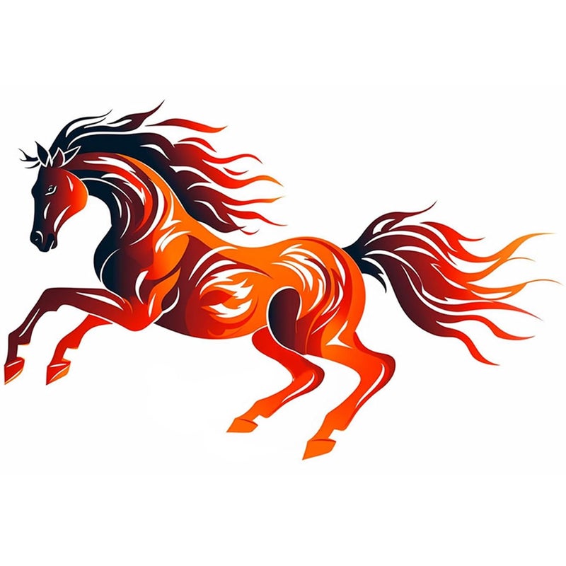 6 Sheets Temporary Tattoo Horse Tattoo Fake Tattoos for Women Men Girls Hand Tattoo
