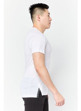 Adidas Men Sportswear  Fit Short Sleeves Yoga T-shirt, White  - Image 2