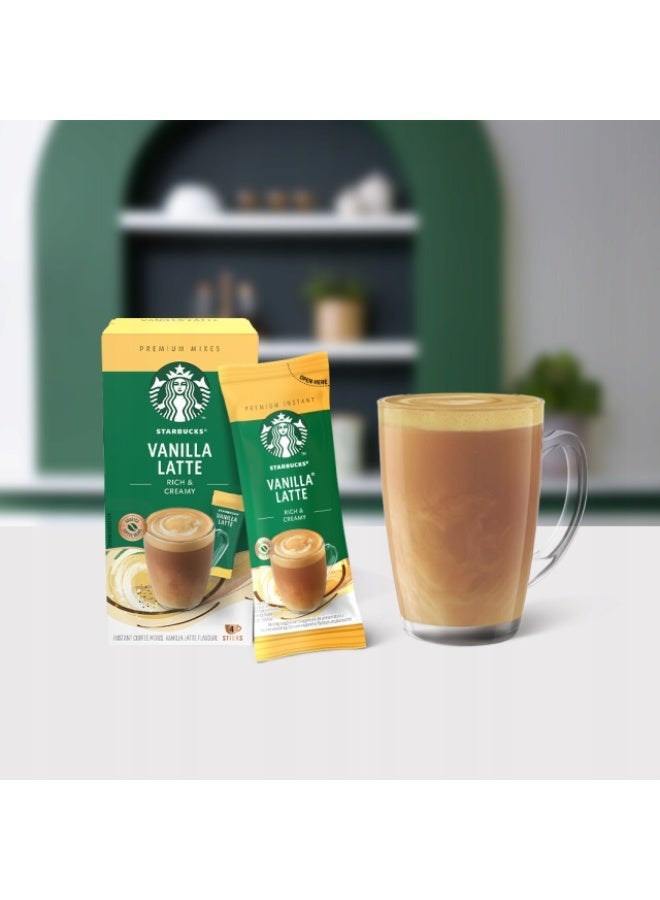 ستاربكس أكياس قهوة سريعة التحضير بنكهة لاتيه الفانيليا، 107.5 جرام، عبوة من 5 قطع - Image 3