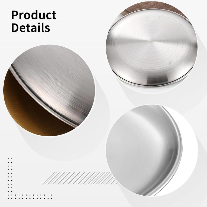 12 Shallow Stainless Steel Cat Bowls, 6.7 X 0.6 in Whisker-Friendly Pet Feeding Dish for Kittens, Strays, and Ferrets - Image 3