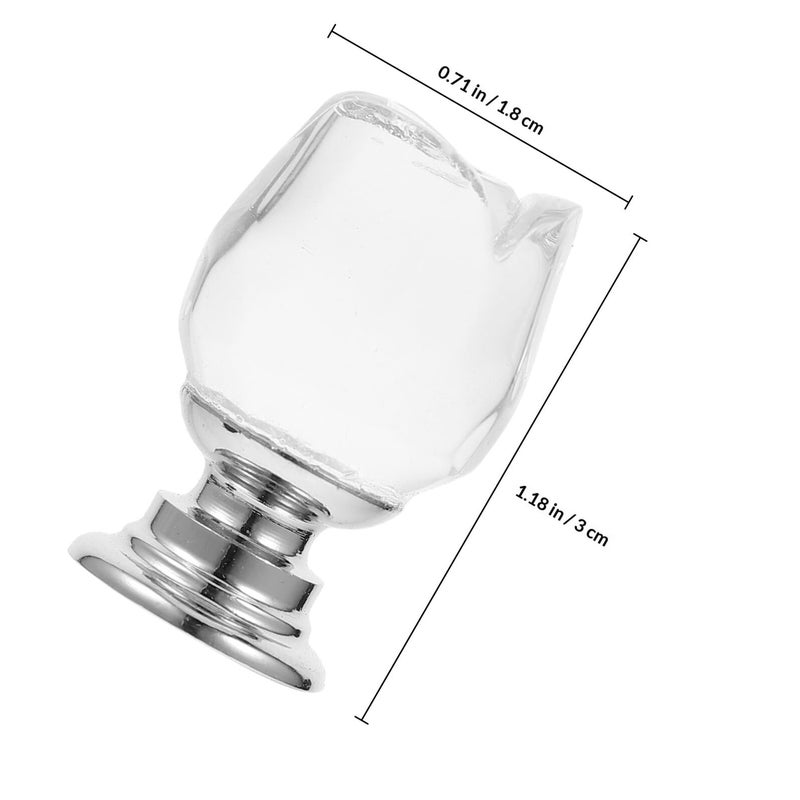 Vintage Floral Crystal Drawer Knobs 2pcs Single Hole Cabinet Pulls Rustic Furniture Handles - Image 3