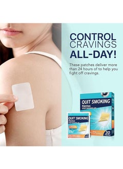 YOOJ Quit Smoking Patches，Quit Smoking Aid，Easy And Effective Smoking Cessation Stickers，30 Count Patches to Help Quit Smoking,Stop Smoking Aids That Work with 4 Week (21mg)，step1  - Image 2