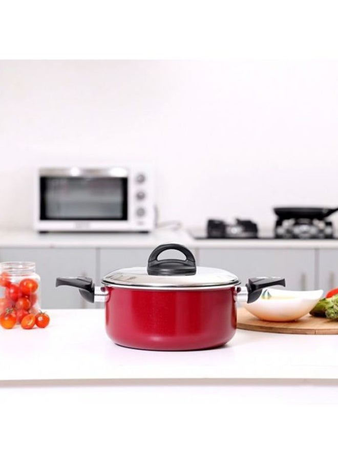 Royalford Casserole With Glass Lid Red - Image 2